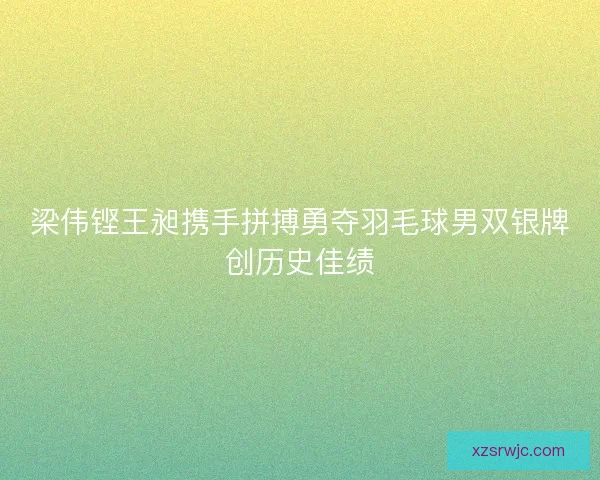 梁伟铿王昶携手拼搏勇夺羽毛球男双银牌创历史佳绩 梁伟铿王昶携手拼搏勇夺羽毛球男双银牌创历史佳绩