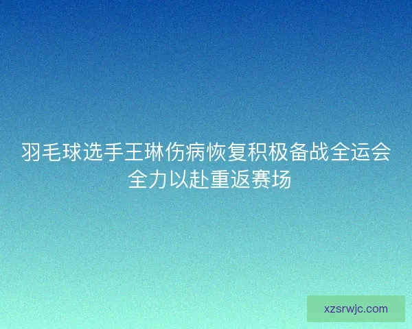 羽毛球选手王琳伤病恢复积极备战全运会 全力以赴重返赛场